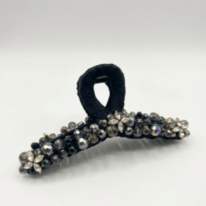 Black Crystal Statement Hair Claw Clip