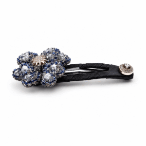 Blue Crystal Flower Hair Pin